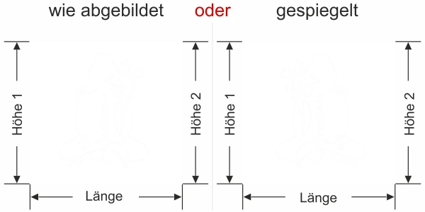 Sichtschutzfolie Gewerbe Wellness Buddha - Ansicht Ausrichtung mit Farbauswahl