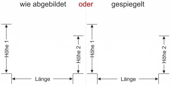 Preview: Sichtschutzfolie Gewerbe Wellness Oase - Ansicht Ausrichtung mit Farbauswahl