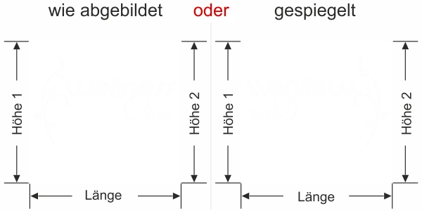 Sichtschutzfolie Gewerbe Wellness Oase - Ansicht Ausrichtung mit Farbauswahl