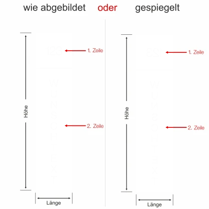 Sichtschutzfolie Haustür mit Hausnummer und Nachnamen