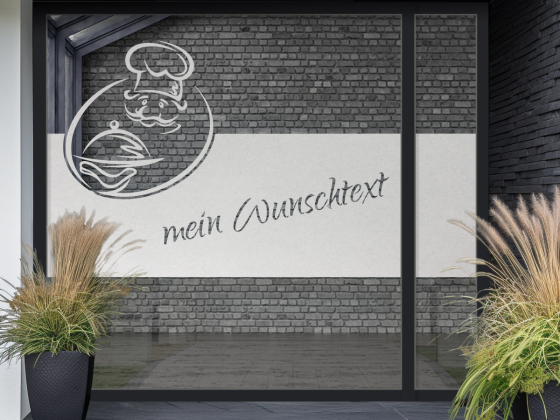 Sichtschutzfolie Küche - Milchglasfolie Sichtschutz Wunschtext