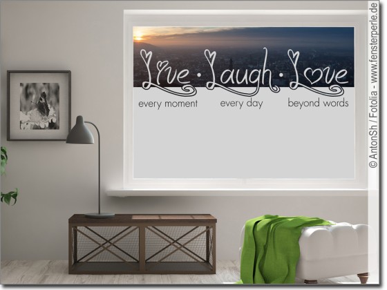 Preview: Sichtschutzfolie Live Laugh Love Preview: Sichtschutzfolie Live Laugh Love
