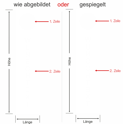 Preview: Sichtschutzfolie mit Hausnummer und Nachnamen