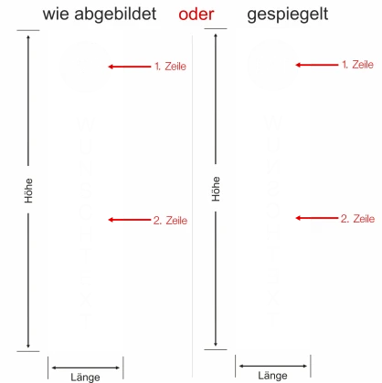 Sichtschutzfolie mit Hausnummer und Nachnamen