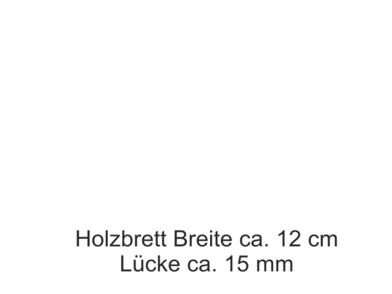 Preview: Sichtschutzfolie mit Holzmaserung - Ansicht Größeninformationen