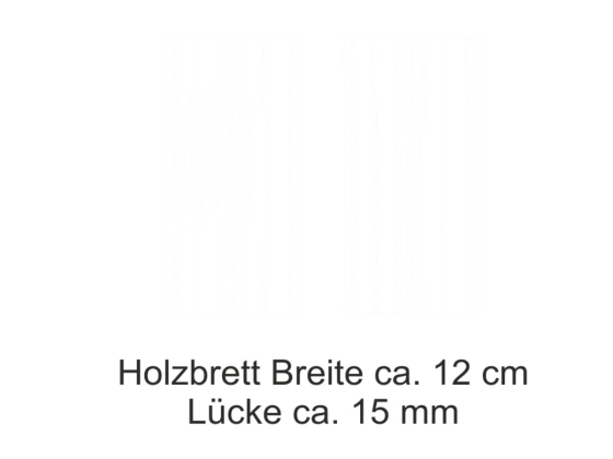 Sichtschutzfolie mit Holzmaserung - Ansicht Größeninformationen