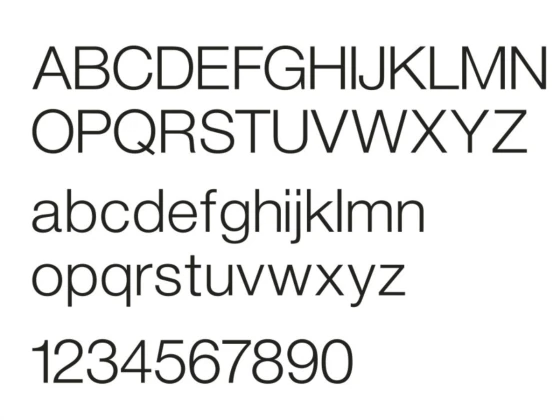 Sichtschutzfolie mit Wunschtext - Ansicht Alphabet