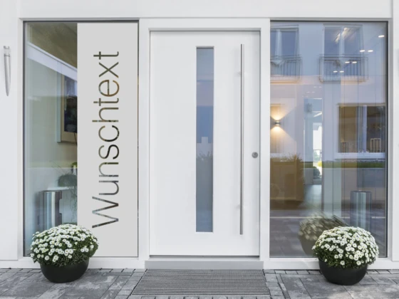 Sichtschutzfolie mit Wunschtext