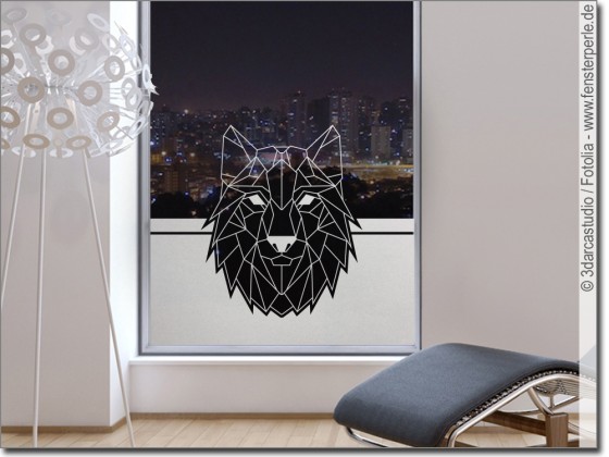 Preview: Sichtschutzfolie Polygon Wolf Preview: Sichtschutzfolie Polygon Wolf