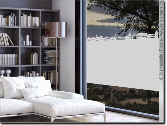 Preview: Sichtschutzfolie Skyline Mönchengladbach