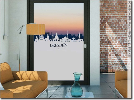 Preview: Sichtschutzfolie Skyline Dresden Preview: Sichtschutzfolie Skyline Dresden