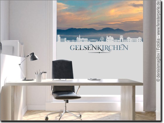 Preview: Sichtschutzfolie Skyline Gelsenkirchen Preview: Sichtschutzfolie Skyline Gelsenkirchen
