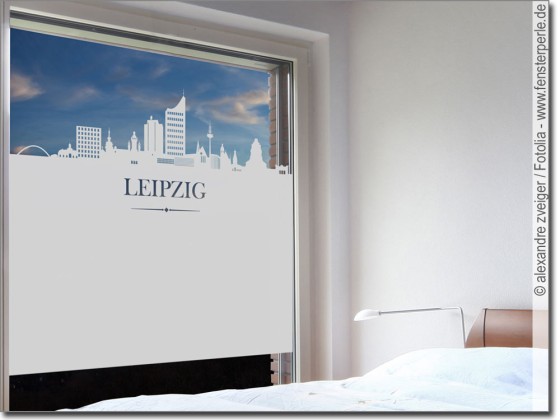 Preview: Sichtschutzfolie Skyline Leipzig