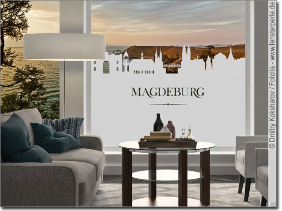 Preview: Sichtschutzfolie Skyline Magdeburg Preview: Sichtschutzfolie Skyline Magdeburg