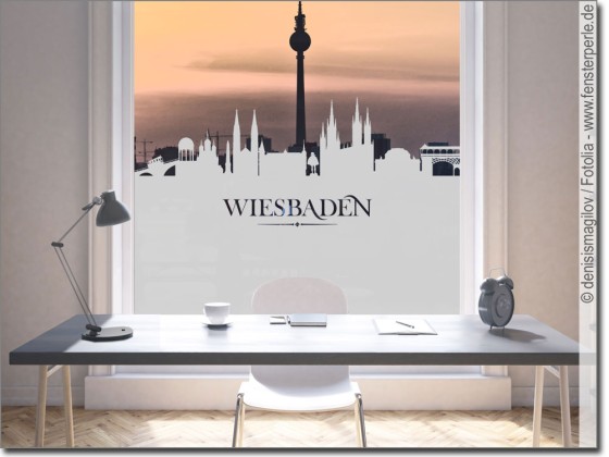 Preview: Sichtschutzfolie Skyline Wiesbaden Preview: Sichtschutzfolie Skyline Wiesbaden
