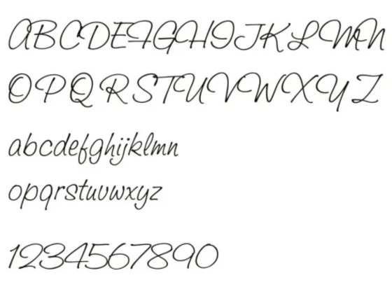 Sichtschutzfolie Tanzpaar - Ansicht Schreibschrift zur Textgestaltung