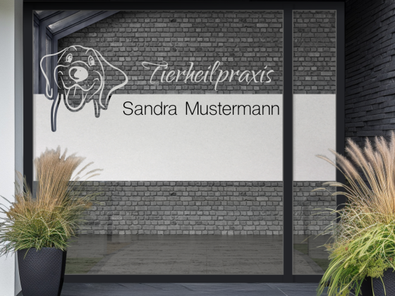 Sichtschutzfolie Tierarzt