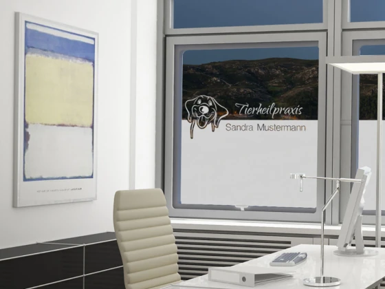 Sichtschutzfolie Tierarzt