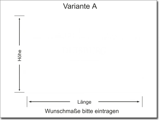 Blickschutz mit der Kontur von Duisburg