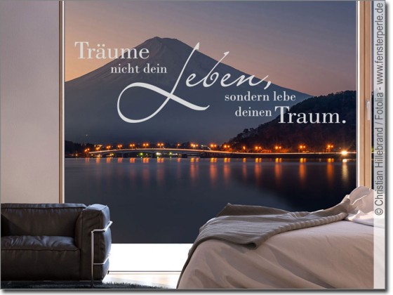 Preview: Fenstertattoo Träume nicht dein Leben Preview: Fenstertattoo Träume nicht dein Leben
