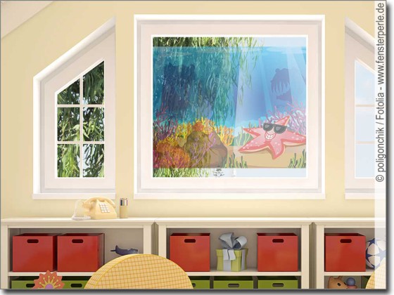 Preview: Fensterbild Folie Cooler Seestern