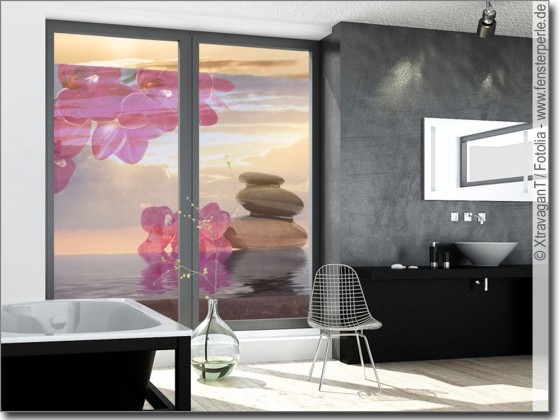 Preview: Fensterbild Orchideenblüte