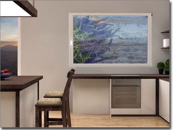 Preview: Glasbild Vintage Lavendel Preview: Glasbild Vintage Lavendel