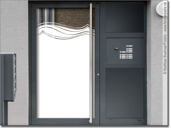 Preview: Tür Blickschutzfolie Design Welle Preview: Tür Blickschutzfolie Design Welle