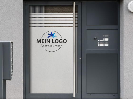 Preview: Türfolie Eigenes Logo als Digitaldruck