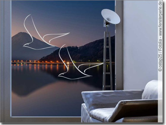 Preview: Aufkleber für Fenster Möwen