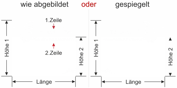 Schönheitssalon Aufkleber - Ansicht Ausrichtung mit Farbauswahl Vorschlag 1