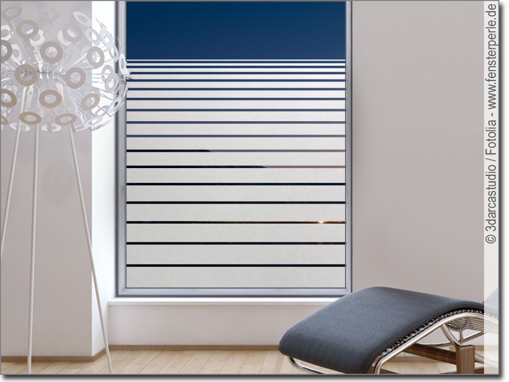 Fensterfolie Sichtschutz für Büro Praxis Werkstatt Klinik Trennwände Streifen