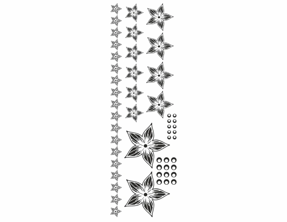 Glastattoo Fleurs | Aufkleber Set für Fenster