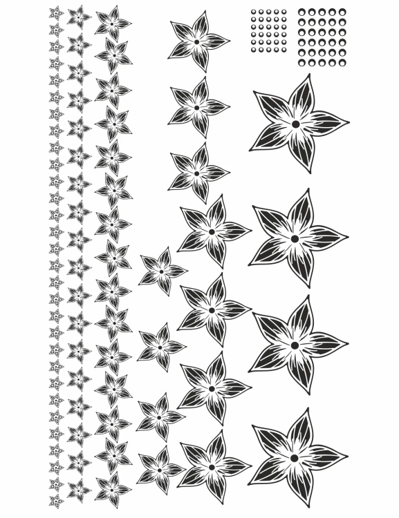 Glastattoo Fleurs | Aufkleber Set für Fenster