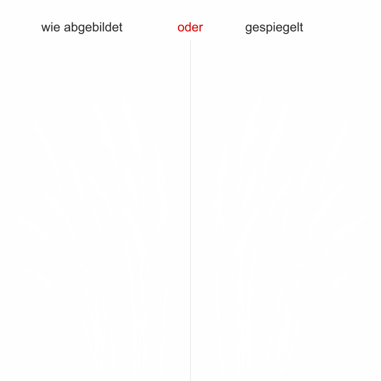 Glastattoo Windbewegte Gräser - Ansicht Ausrichtung mit Farbauswahl