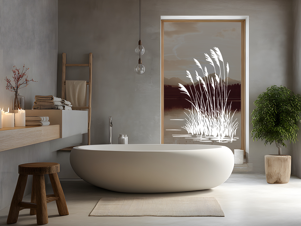 Glastattoo Schilfgras am Uferrand - Ansicht Farbauswahl