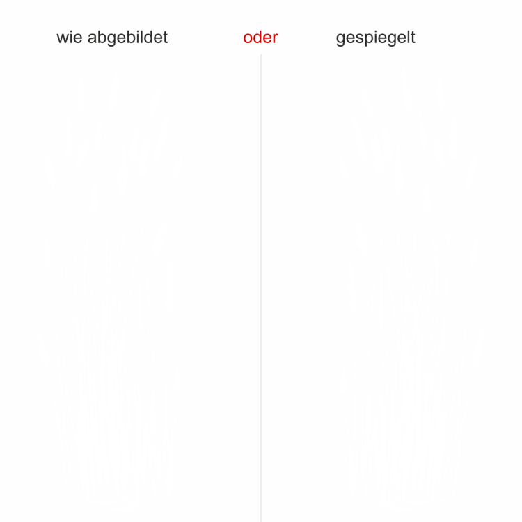 Glastattoo Riesen Gräßer - Ansicht Ausrichtung mit Farbauswahl