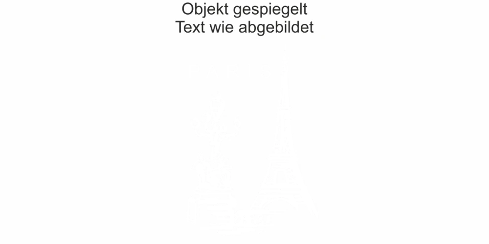 Glasaufkleber Eiffelturm Paris - Ansicht Ausrichtung und Farbauswahl