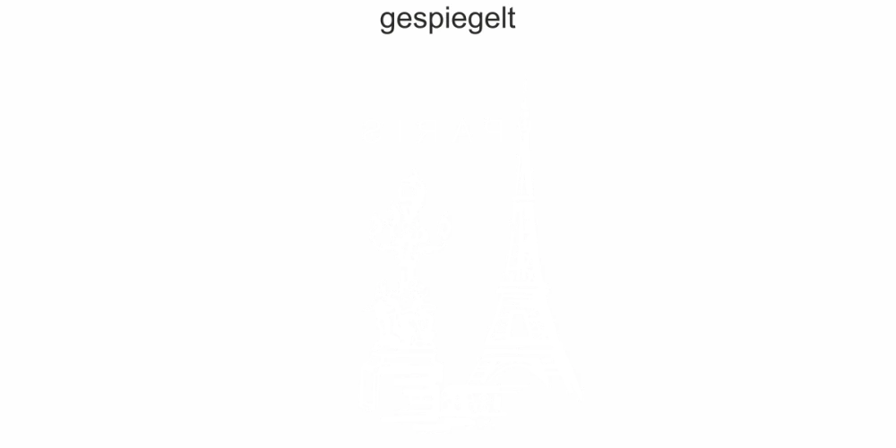 Glasaufkleber Eiffelturm Paris - Ansicht Ausrichtung und Farbauswahl