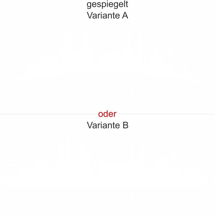 Glastattoo Wiesbaden Skyline - Ansicht Ausrichtung mit Farbauswahl und Variante Glastattoo Wiesbaden Skyline - Ansicht Ausrichtung mit Farbauswahl und Variante