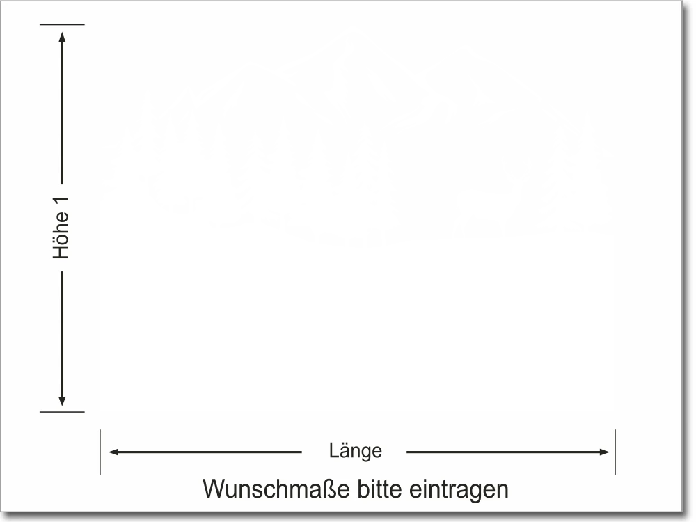 Fensterfolie Landschaft mit Bergen und Wald