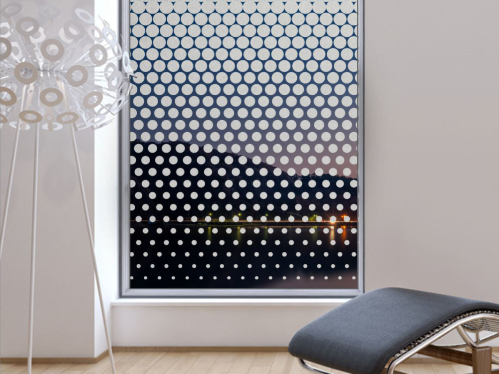 Tür Blickschutzfolie Verlauf Kreise