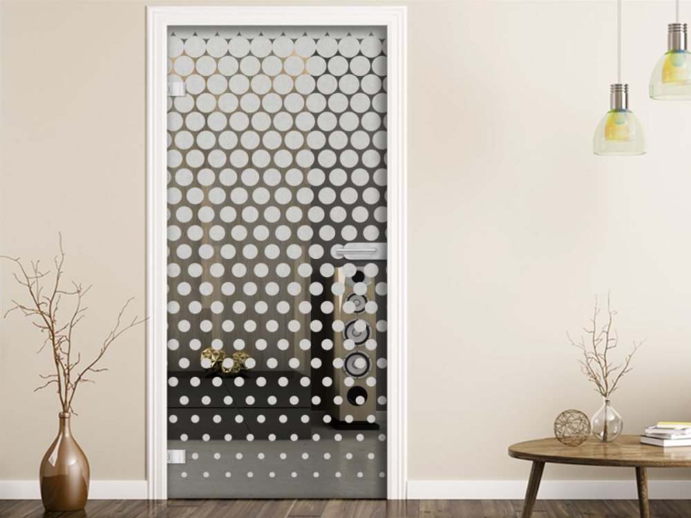 Tür Blickschutzfolie Verlauf Kreise