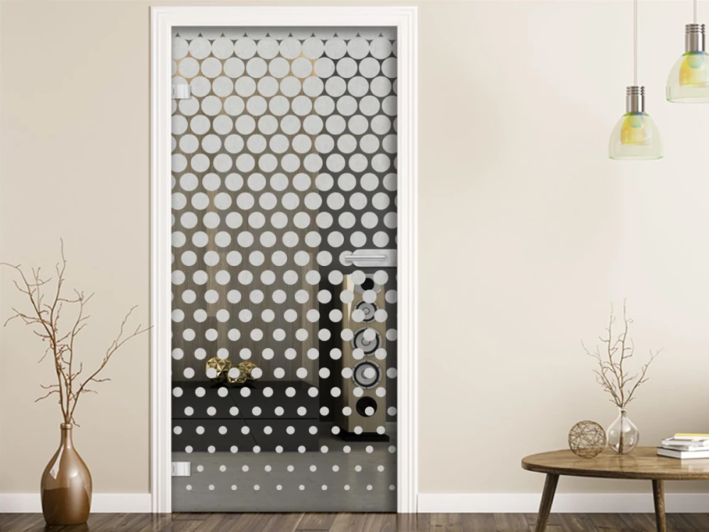 Tür Blickschutzfolie Verlauf Kreise