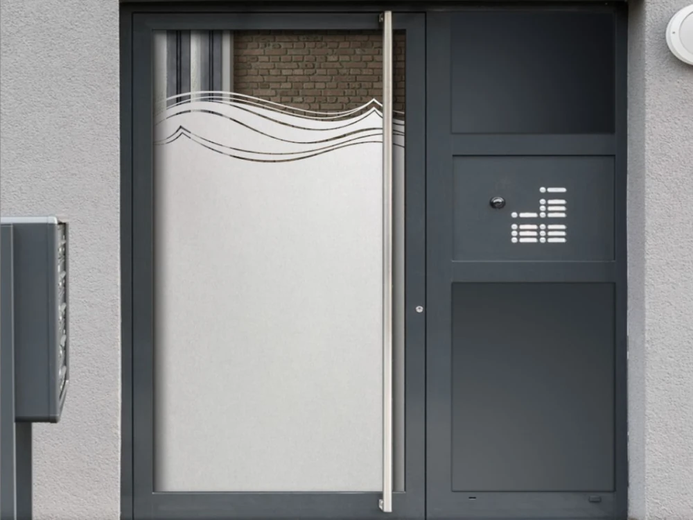 Tür Blickschutzfolie Design Welle