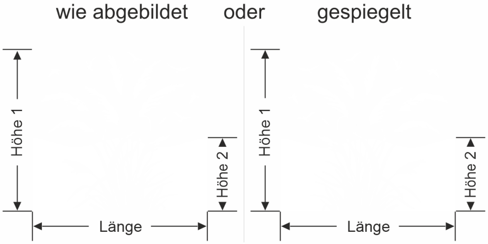 Sichtschutzfolie Pampasgras mit Vogelschwarm