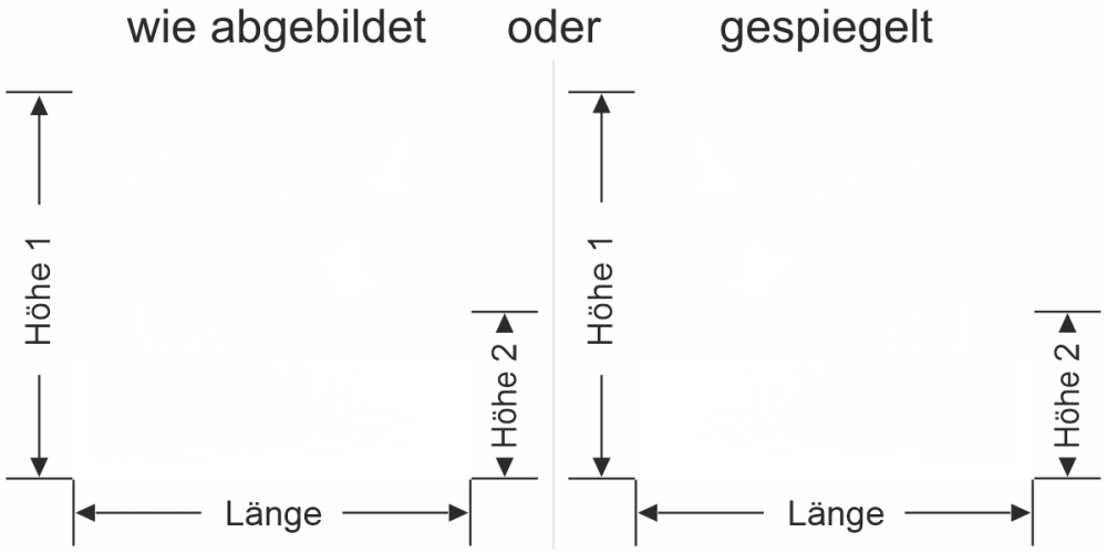 Sichtschutzfolie Schilfgräser und Störche