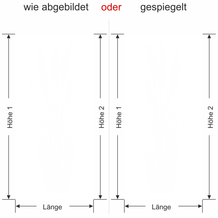 Glastür Fensterfolie Grashalme