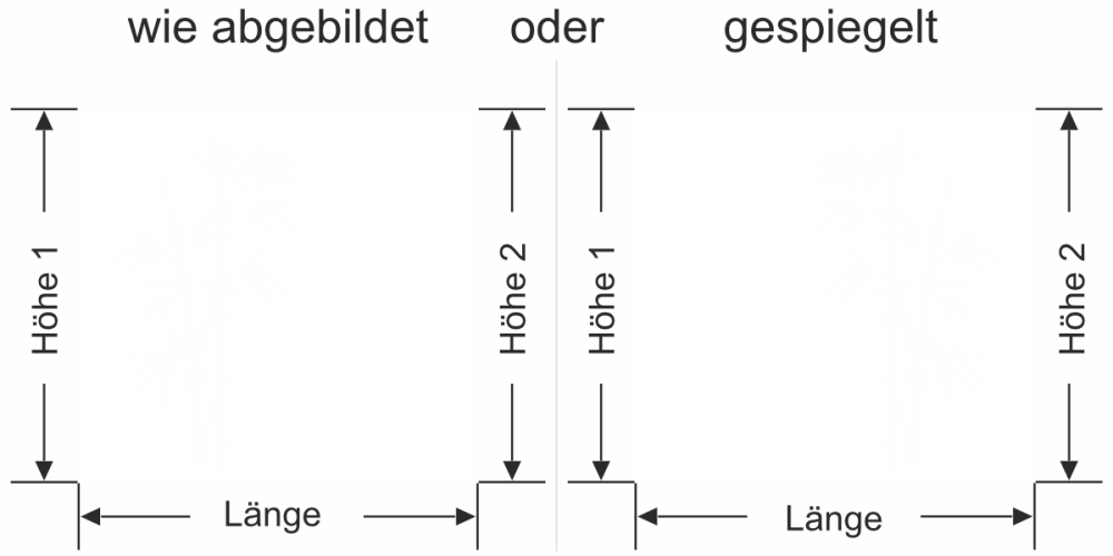 Sichtschutzfolie Bambusmotiv