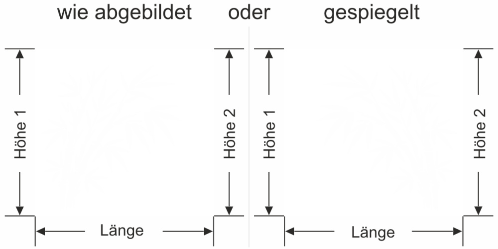 Fensterfolie Bambuszweig im Wind